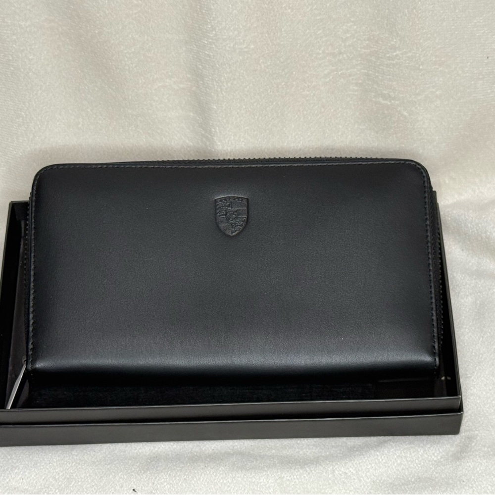 Porsche Design Black Leather Long Wallet